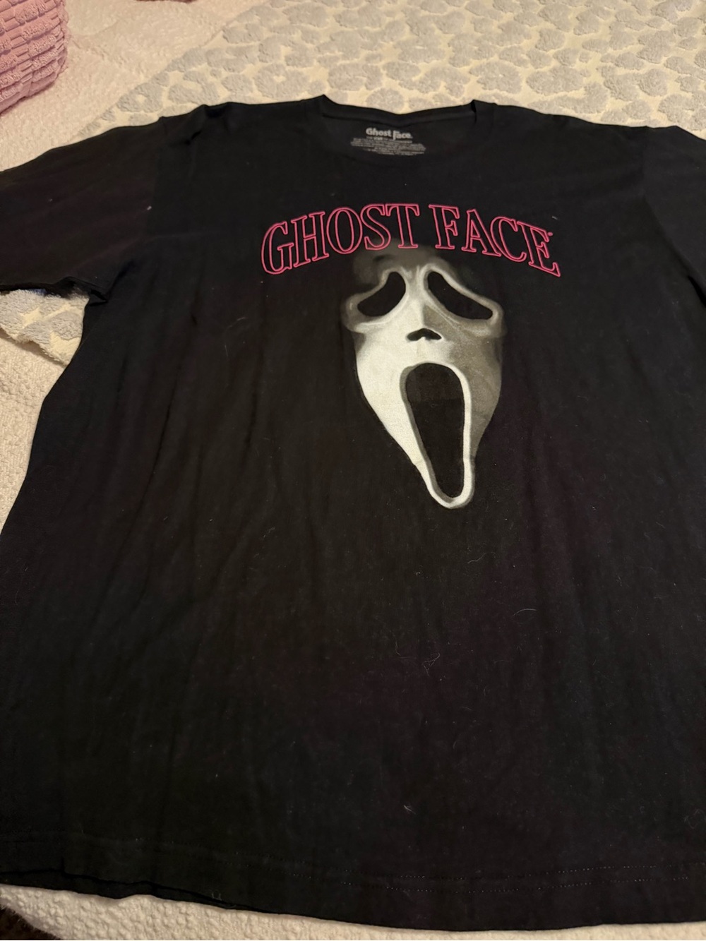 Ghost Face Graphic Tee - Black